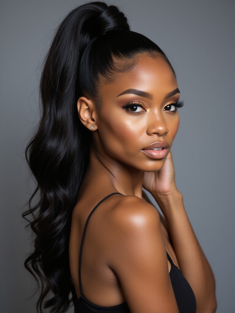 high ponytail styling tips