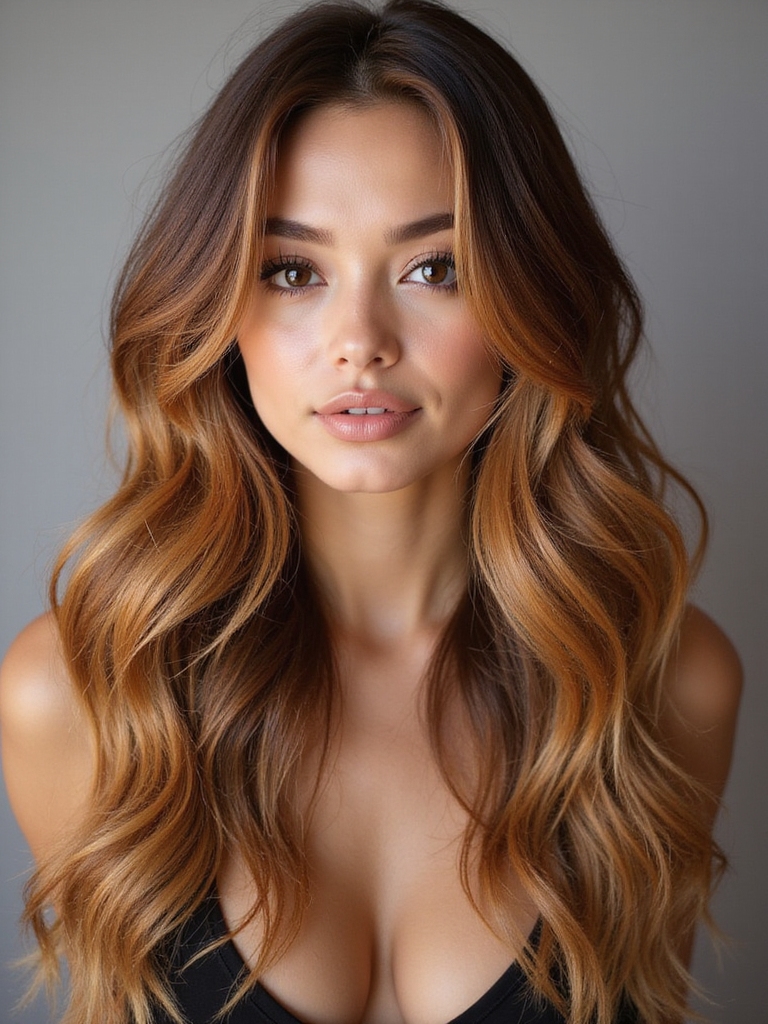honey brown hair highlights