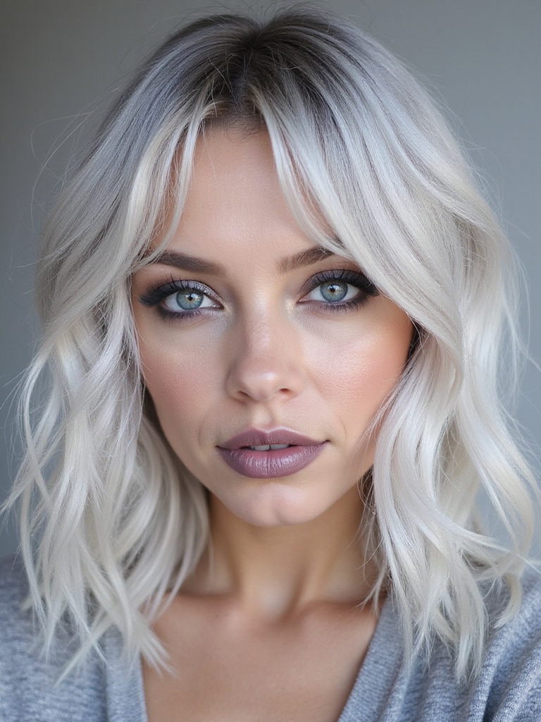 icy silver hair transformation