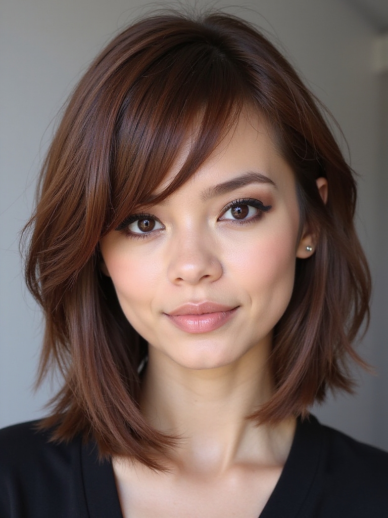 layered bob enhances balance