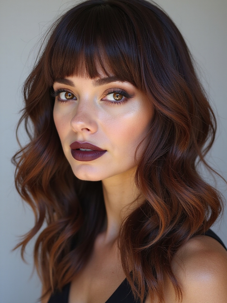long layers with bangs