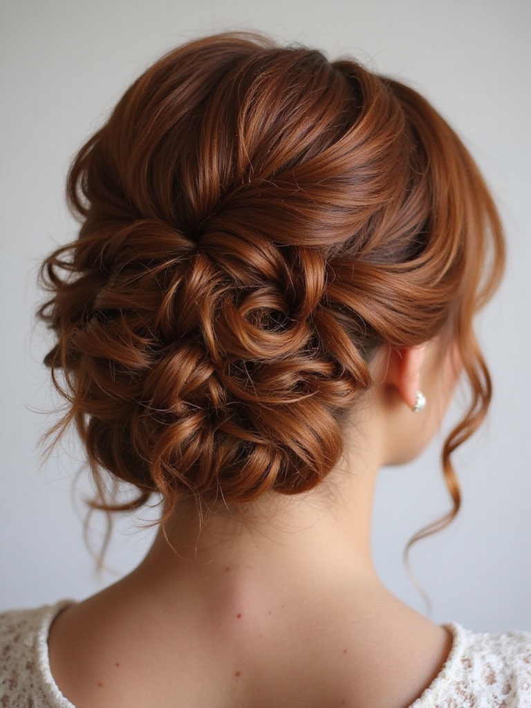 loose curly chignon elegance