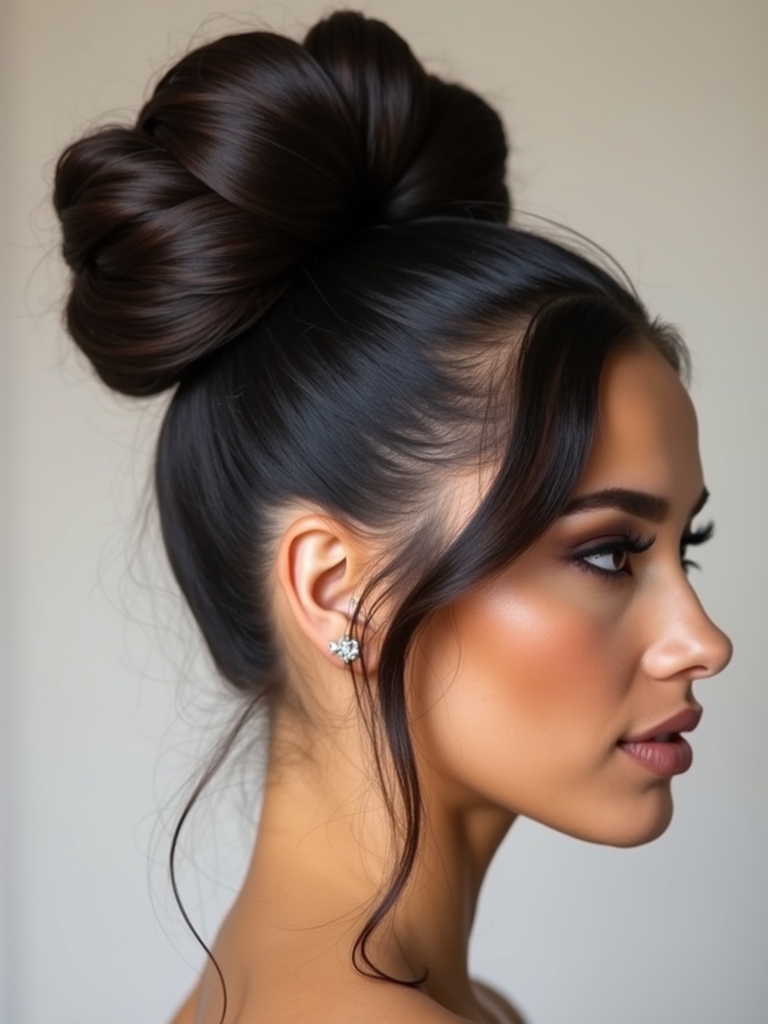 playful bow bun hairstyle