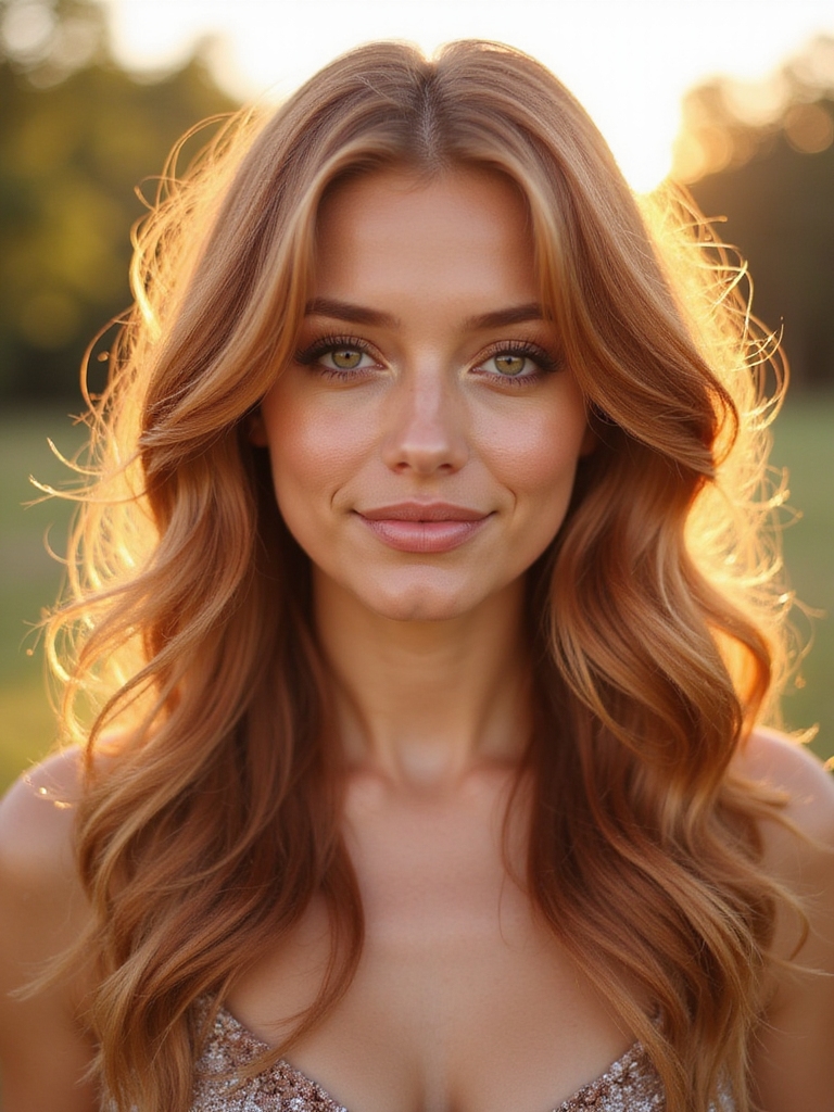 radiant autumnal hair hue