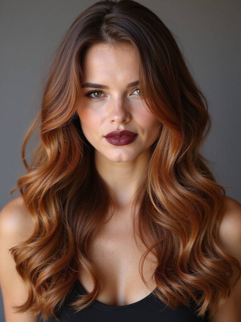 radiant caramel brown hair