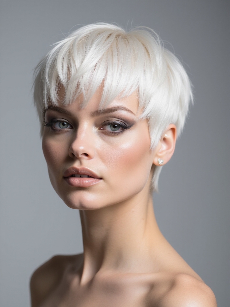 radiant glamorous platinum blonde
