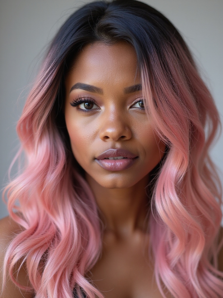 radiant pink hair elegance