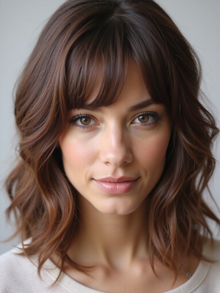 shoulder length waves with layers