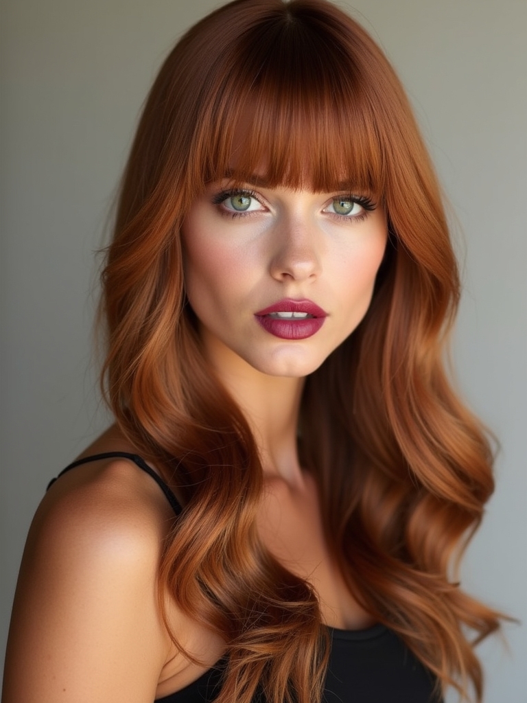 side swept bangs for dimension