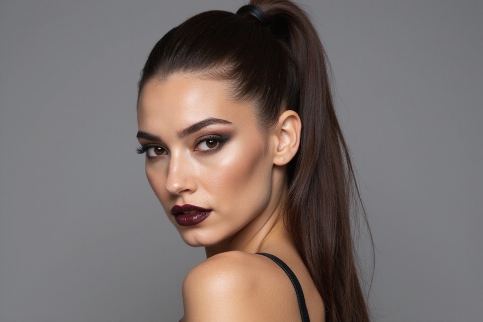 simple low ponytail styles