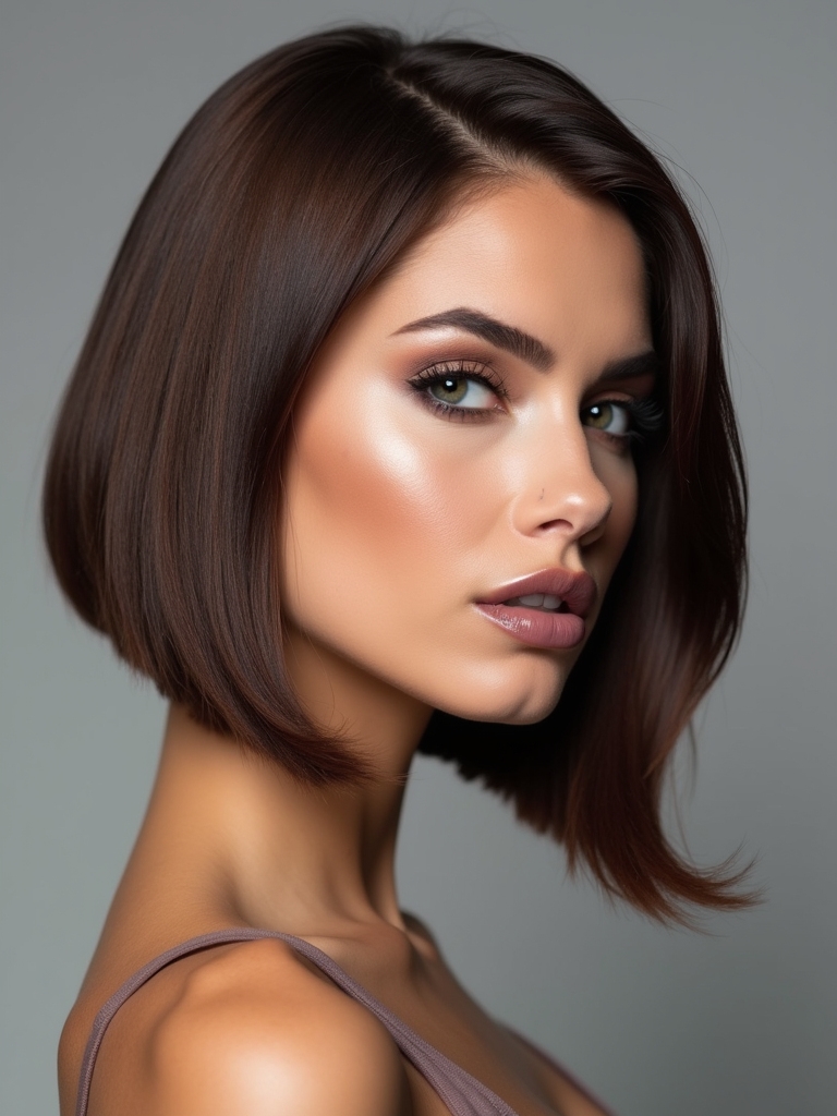 sleek bob enhances elegance