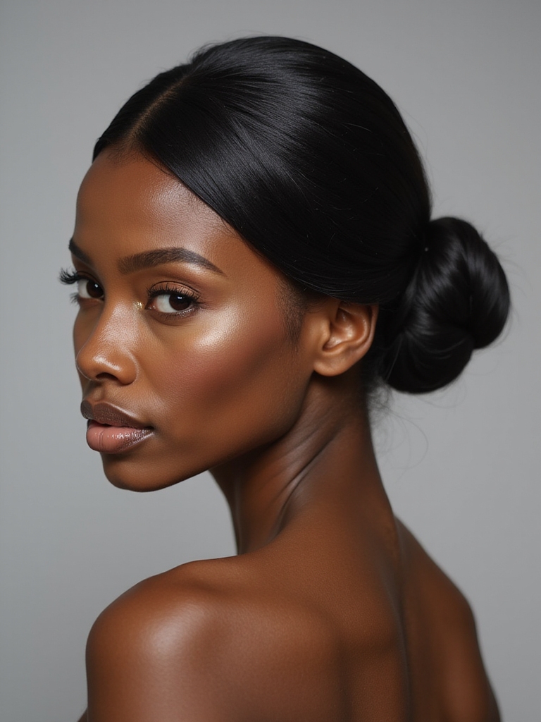 sleek low bun elegance