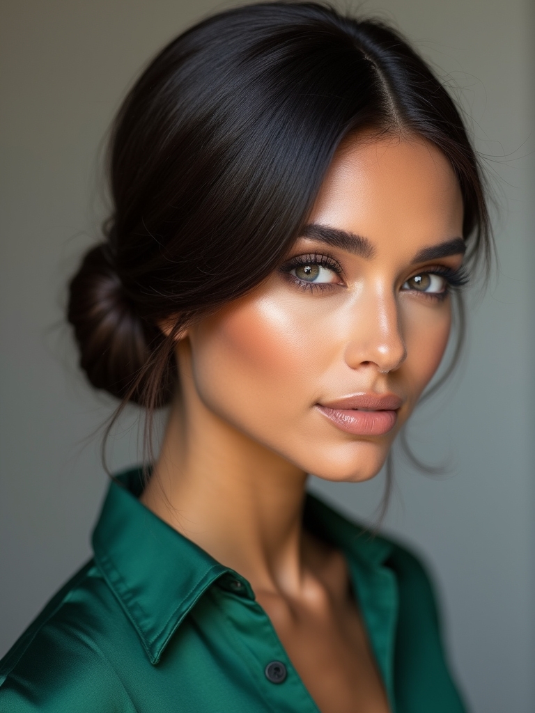 sleek low bun tutorial