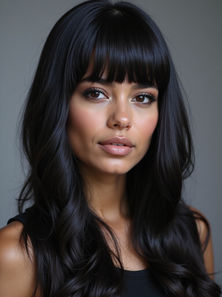 sleek straight layered elegance