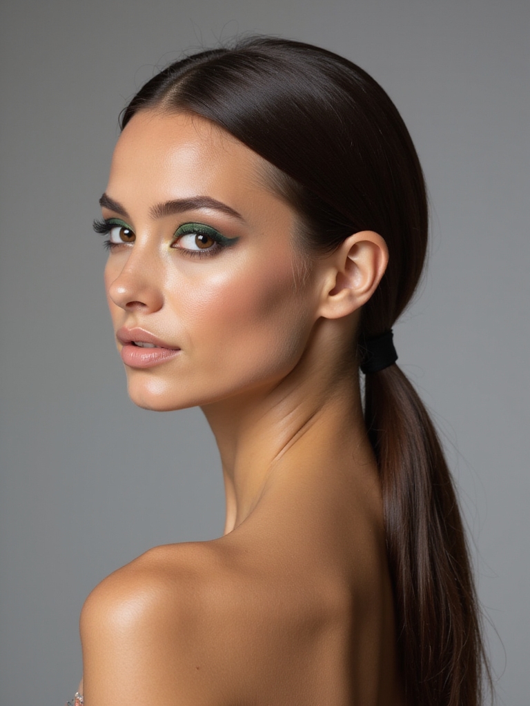 smooth low ponytail tips