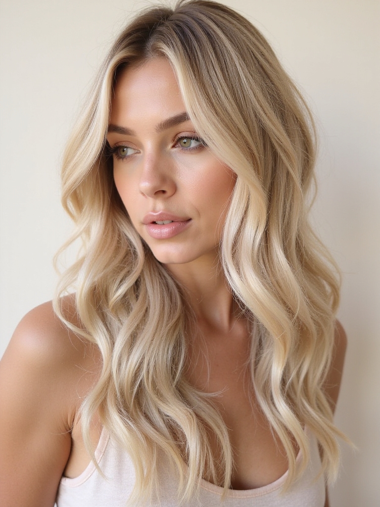stylish light hair creativity