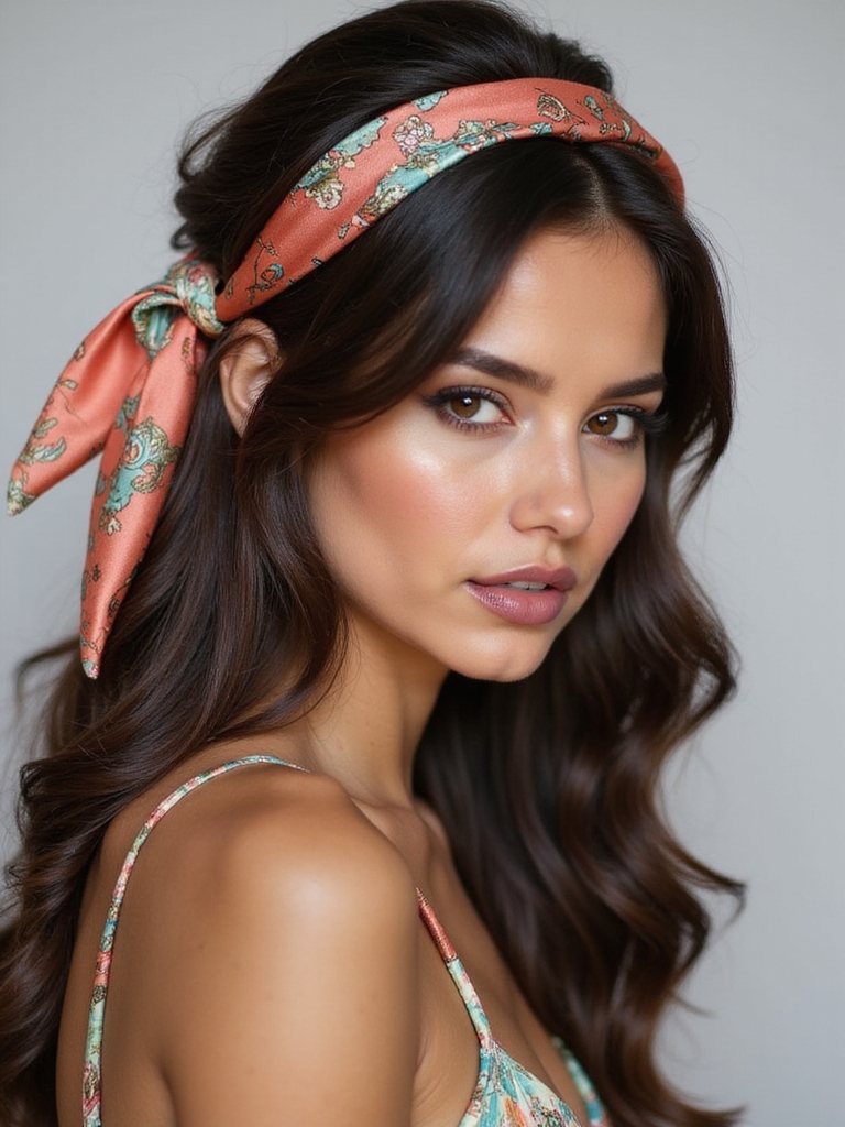 stylish scarf hair accessory