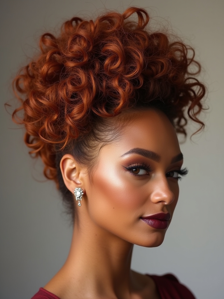 stylish updos for curls
