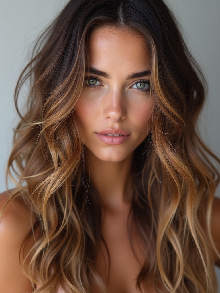 sun kissed seamless hair transition