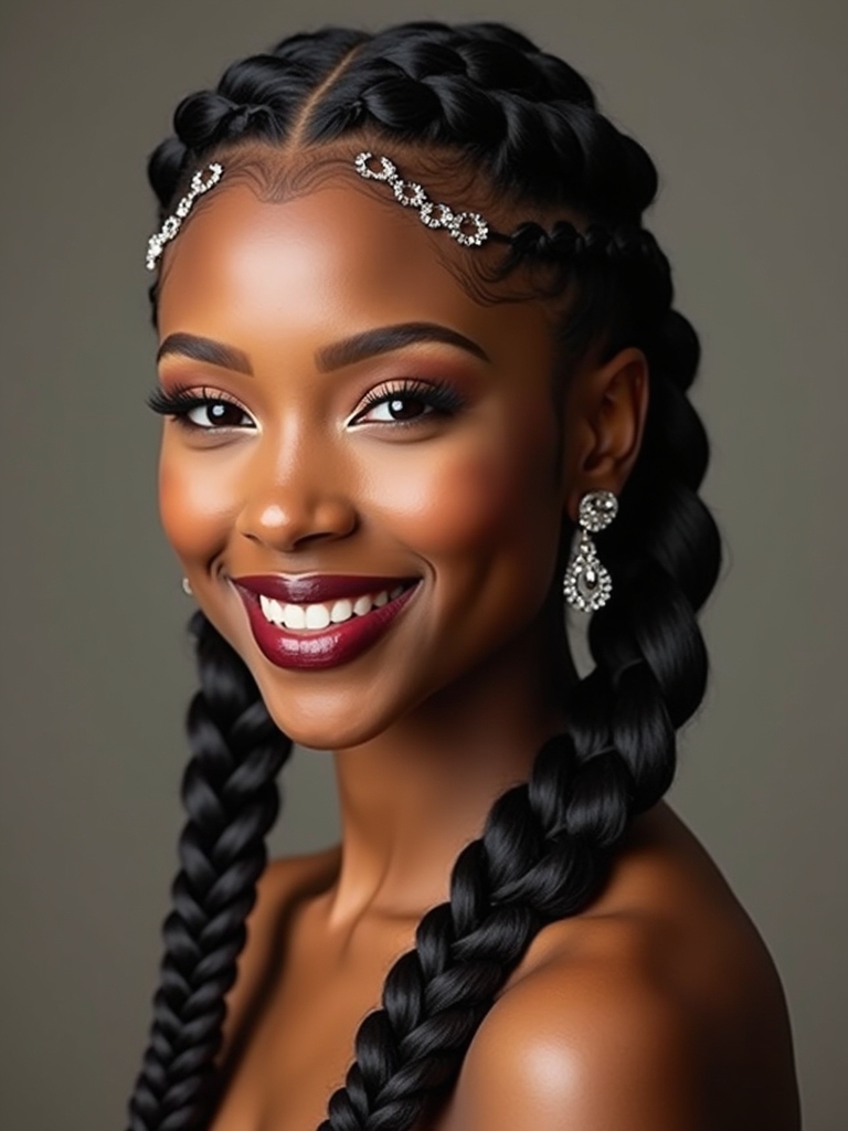timeless elegant inverted braids