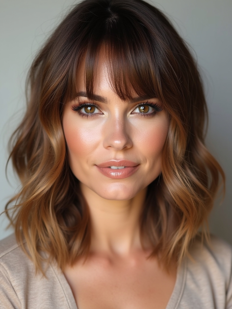 triangle face shape beauty