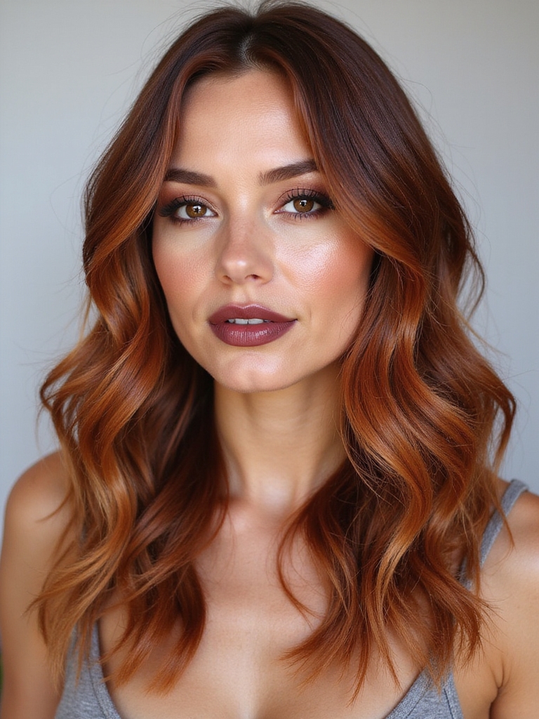 vibrant autumn inspired hair color