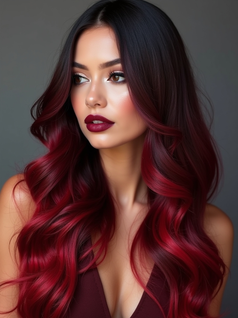 vibrant cherry coke hues