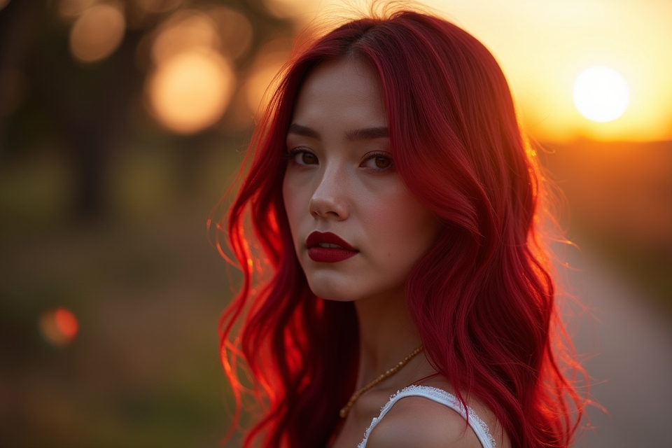 vibrant cherry red shades