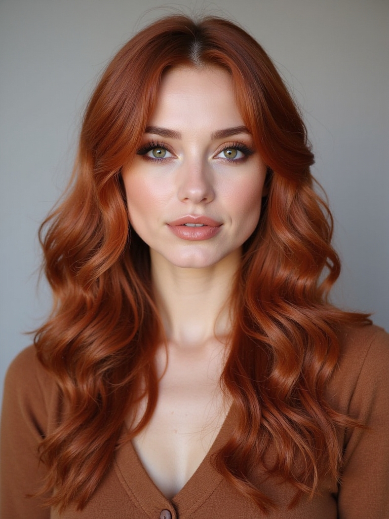 vibrant copper brown transformation