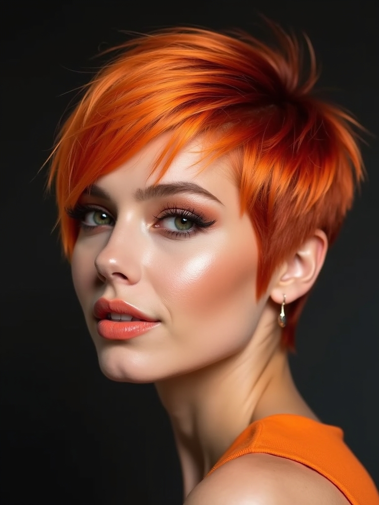 vibrant fiery hair statement