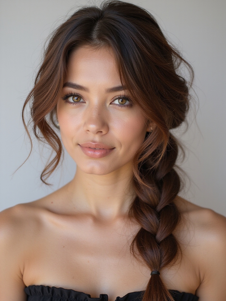 vibrant fishtail braid hues