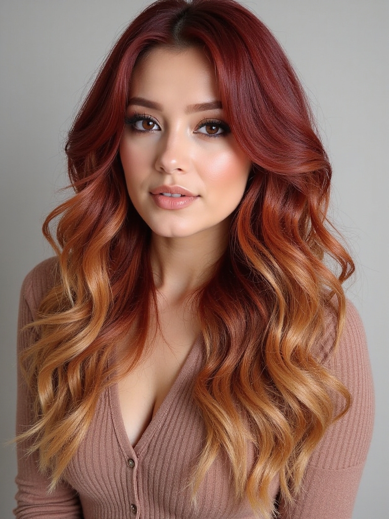 vibrant sunset inspired hair colors