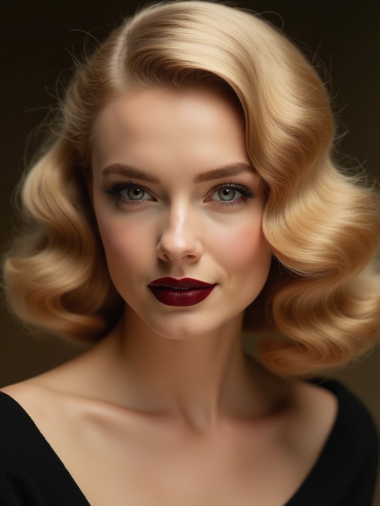 vintage hollywood glamour waves