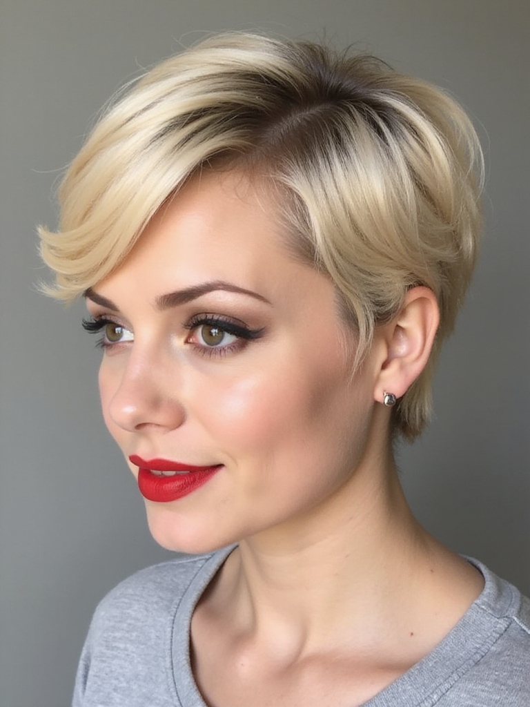 vintage short hair elegance