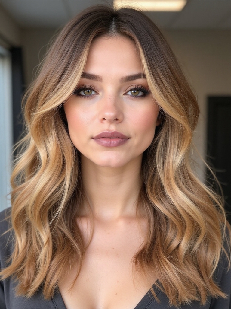 volume enhancing layered hairstyle