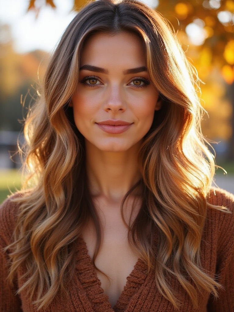 warm caramel hair highlights