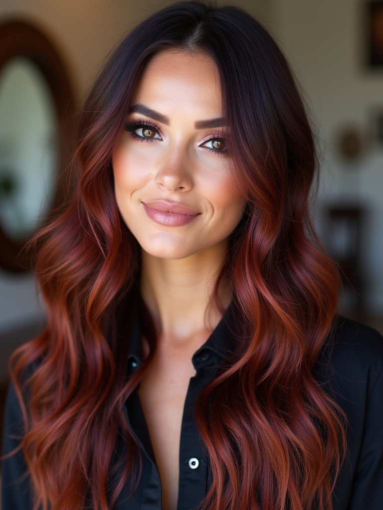 warm coppery hair hues