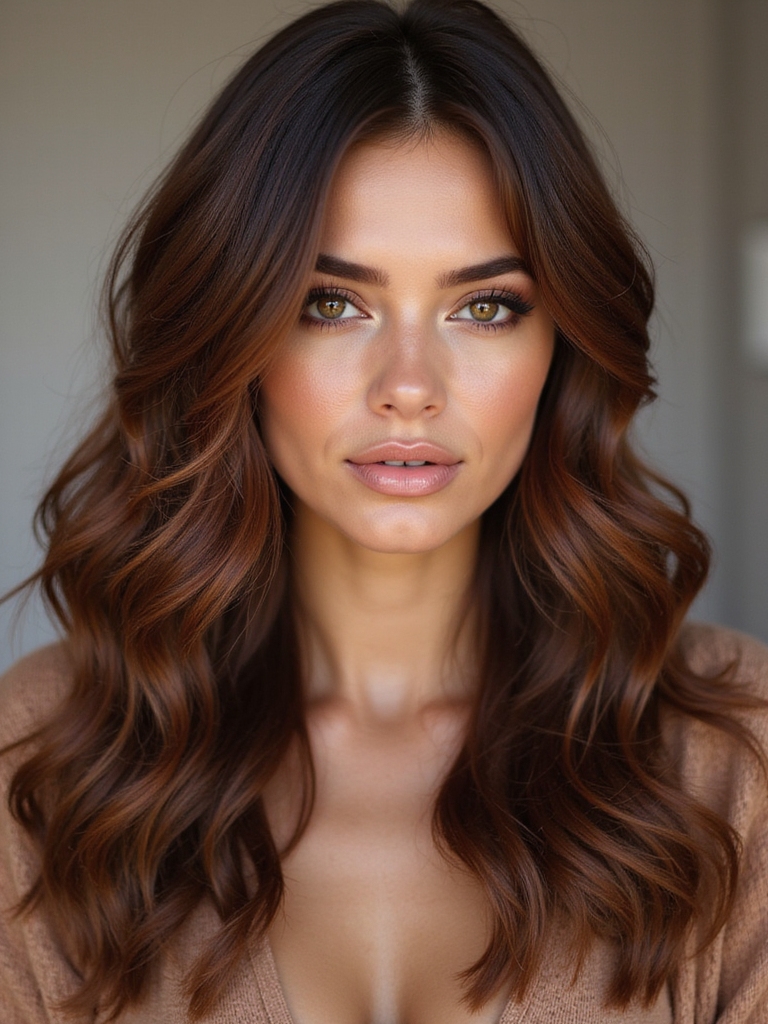 warm earth toned hair elegance