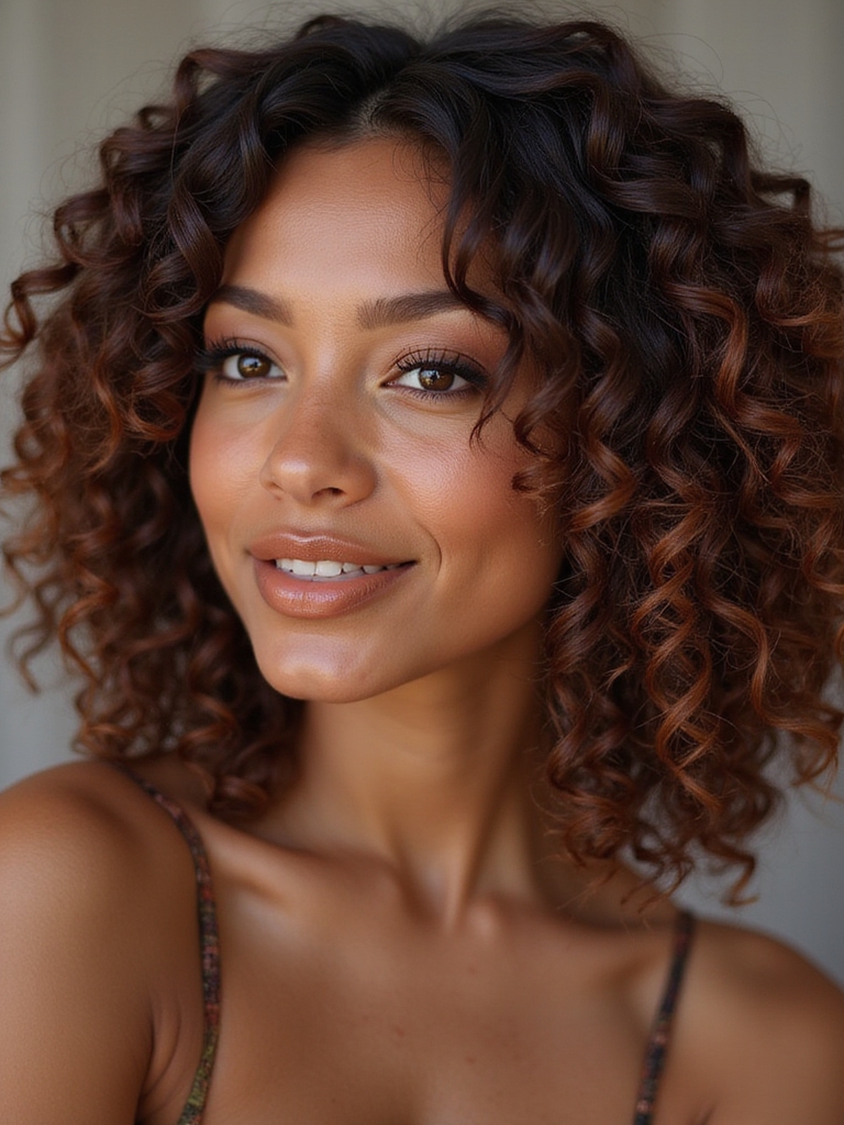 warm mahogany hair elegance