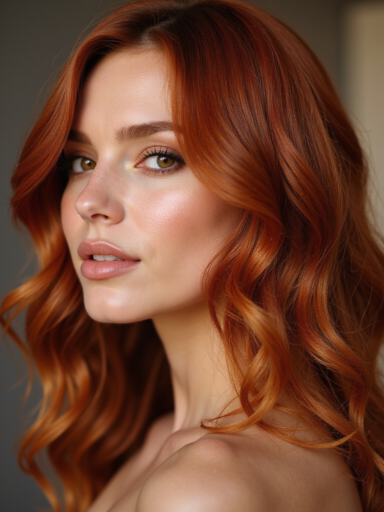 warm vibrant copper brown