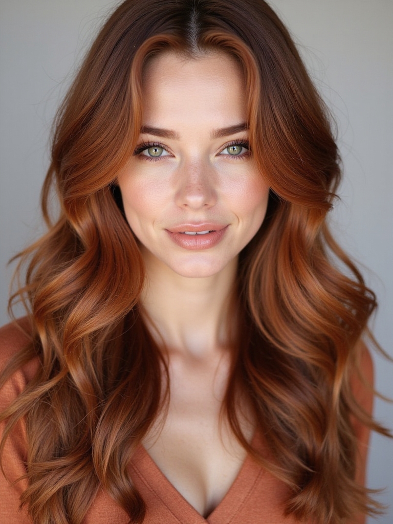 warm whispering copper highlights