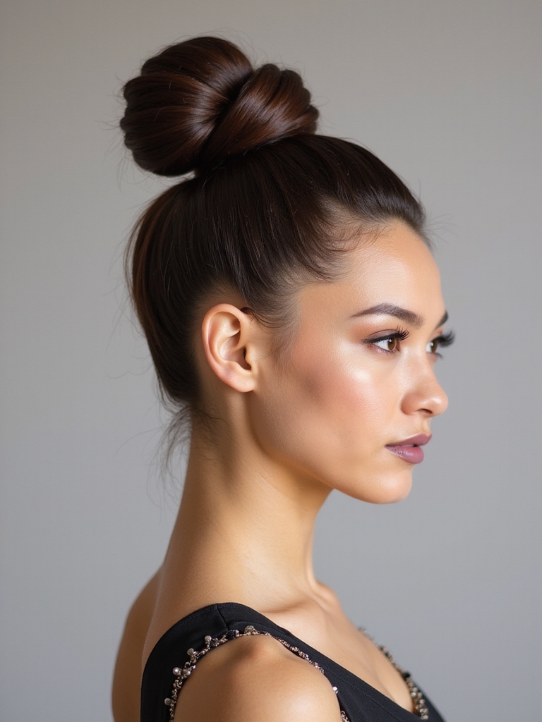 elegant twisted hair bun